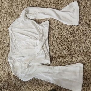 Womens cropped long sleeve shirt